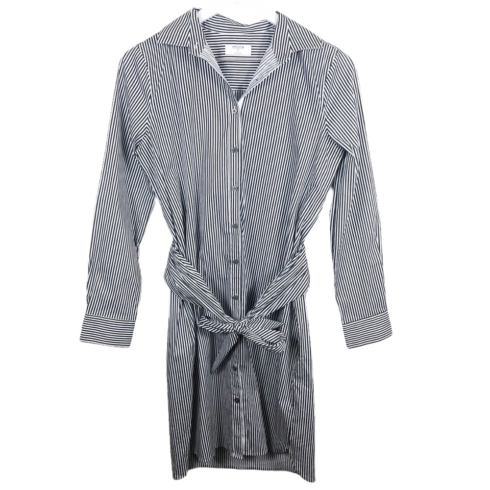 Untuckit for her Alexa Stripe Shirtwaist Button Up Dress Work Office Size 2